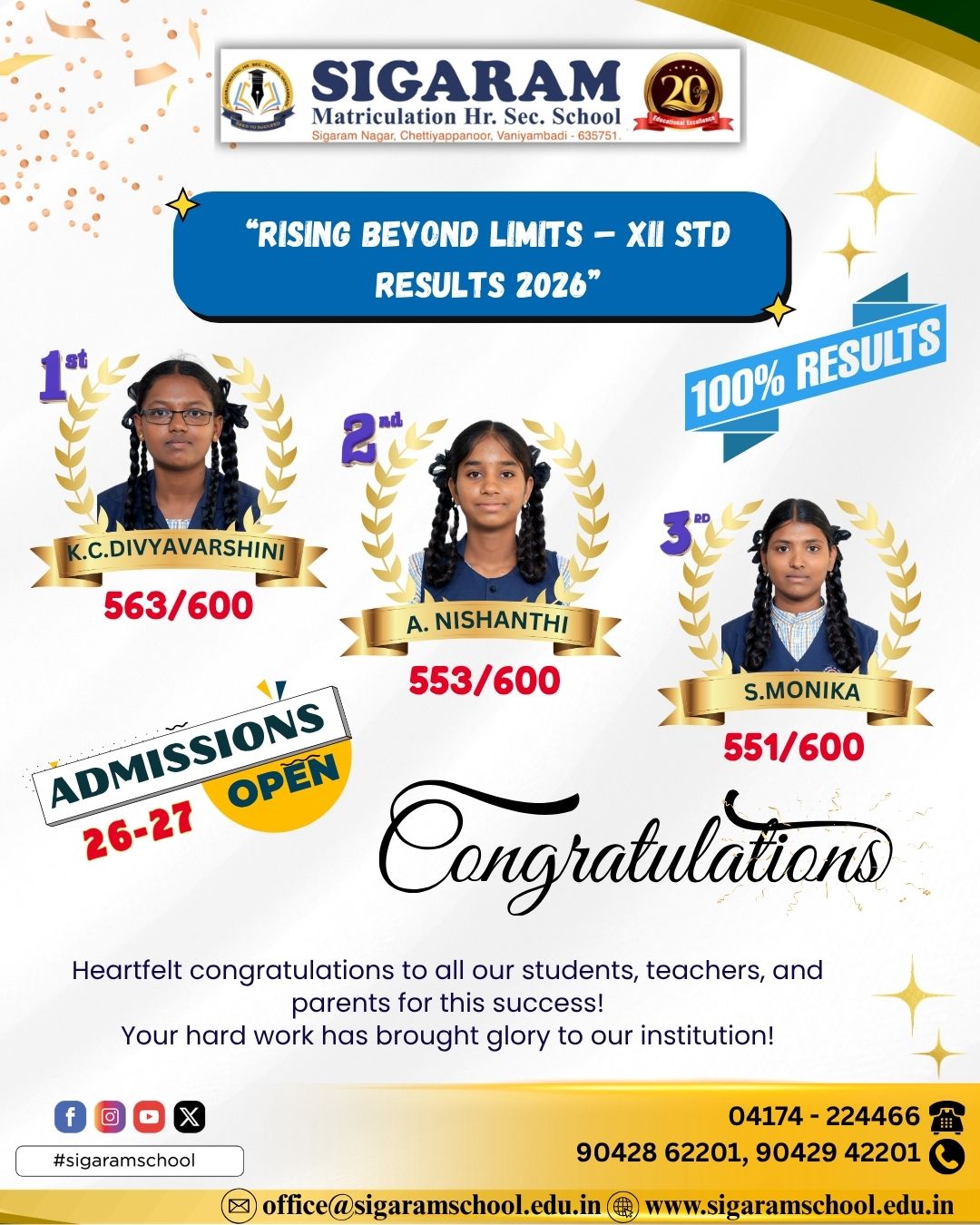 STARS OF EXCELLENCE SCHOOL TOPPERS 2026